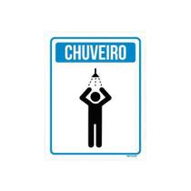 Kit 3 Placas Sinalização Higiene Chuveiro