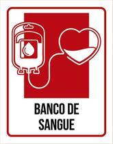 Kit 3 Placas Sinalização Hospitalar Banco De Sangue