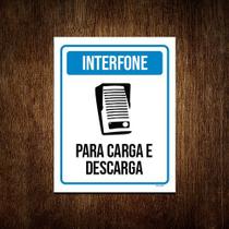 Kit 3 Placas Sinalização - Interfone Carga Descarga Ml3782