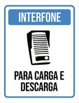 Kit 3 Placas Sinalização - Interfone Carga Descarga Ml3782