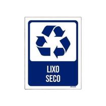 Kit 3 Placas Sinalização - Lixo Seco