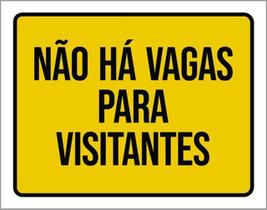 Kit 3 Placas Sinalização - Não Há Vagas Para Visitantes
