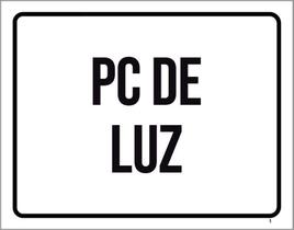 Kit 3 Placas Sinalização Pc De Luz Kit 3 Placas Sinalização Pc De Luz