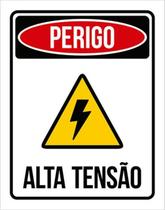 Kit 3 Placas Sinalização - Perigo Alta Tensão