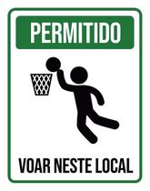 Kit 3 Placas Sinalização - Permitido Voar Neste Local