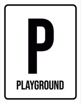 Kit 3 Placas Sinalização - Playground P