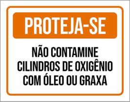 Kit 3 Placas Sinalização Proteja-Se Não Contamine Cilindros