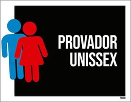 Kit 3 Placas Sinalização - Provador Unissex