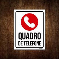 Kit 3 Placas Sinalização - Quadro De Telefone Ml3792