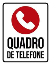 Kit 3 Placas Sinalização - Quadro De Telefone Ml3792