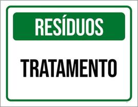 Kit 3 Placas Sinalização - Resíduos Tratamento