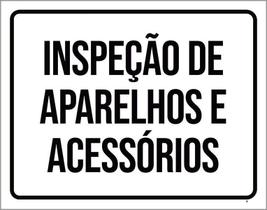 Kit 3 Placas Sinalização Setor Inspeção Aparelhos Acessórios