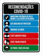 Kit 3 Placas Use Máscara, Lave As Mãos Recomendações Kit 3 Placas Use Máscara, Lave As Mãos Recomendações