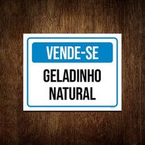 Kit 3 Placas Vende-se Geladinho Natural