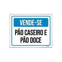 Kit 3 Placas Vende-Se Pão Caseiro E Pão Doce