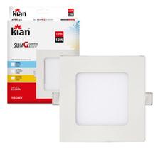 Kit 3 Plafon Led Quadrado 12w Painel Sobrepor