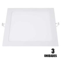 KIT 3 Plafon Led Quadrado Embutir 17X17 Painel 12W 6500k Avant KIT 3 Plafon Led Quadrado Embutir 17X17 Painel 12W 6500k Avant