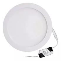 kIT 3 Plafon Luminaria Led 24w Embutir Redonda Bilvolt 4000k Branco Neutro Startec