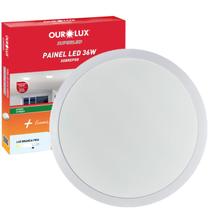 Kit 3 Plafon Painel Redondo Sobrepor 36w 40cm Branco Frio 6500K Kit 3 Plafon Painel Redondo Sobrepor 36w 40cm Branco Frio 6500K
