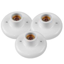 Kit 3 Plafon Teto Branco Ilumi Soquete Porcelana 100w 250v
