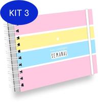 Kit 3 Planner Para Planejamento Alimentar Com 56 Semanas