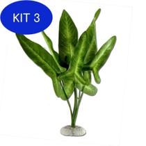Kit 3 Planta De Seda Para Aquário Cód 004 - 28Cm