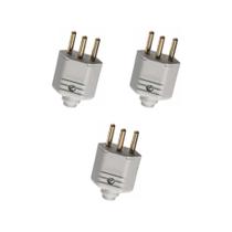 Kit 3 Plug 2P+T 10A 250V PB Cinza Margirius Kit 3 Plug 2P+T 10A 250V PB Cinza Margirius