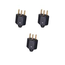 Kit 3 Plug 2P+T 10A 250V PB Preto Margirius Kit 3 Plug 2P+T 10A 250V PB Preto Margirius