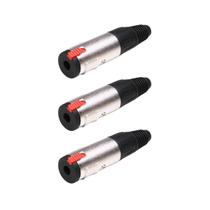 Kit 3 Plug P10 Fêmea Estéreo Jack J10 Kit 3 Plug P10 Fêmea Estéreo Jack J10