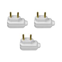 Kit 3 Plugues Macho Pial Legrand 90º 2P 10A 250V Branco 615900