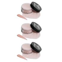 Kit 3 Pó de Construção Majestic Nails Alongamento Nude 15g