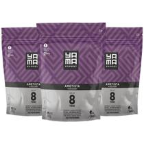 Kit 3 Pó Descolorante Ametista Profissional 8 Tons Efeito Rápido Yama Refil 300g