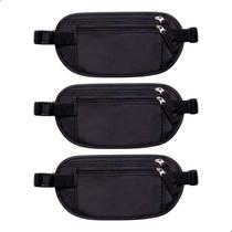 Kit 3 Pochete Doleira Antifurto Bolsa Cintura Esporte Corrida Academia Viagem Celular Documentos Kit 3 Pochete Doleira Antifurto Bolsa Cintura Esporte Corrida Academia Viagem Celular Documentos