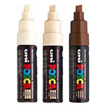 Kit 3 Pocsa PC-8K Marrom, Bege e Marfim Traço: 4-8mm Uniball