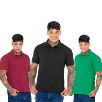 Kit 3 Polos Masculinas Premium Elegância e Conforto