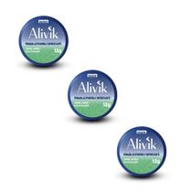 Kit 3 Pomada Alivik Mentol Cânfora Óleo Eucalipto 12g Bravir Kit 3 Pomada Alivik Mentol Cânfora Óleo Eucalipto 12g Bravir
