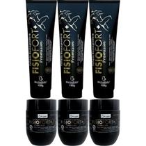 Kit 3 Pomada Fisiofort Premium 150g 3 Fisiofort Premium 240g