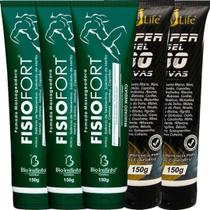 Kit 3 Pomada Massageadora Fisiofort 150g + 2 Super Gel 30 Ervas 150g Kit 3 Pomada Massageadora Fisiofort 150g + 2 Super Gel 30 Ervas 150g