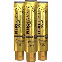 Kit 3 Pomada Massageadora Fisiofort Gold Copaiba Mastruz 150