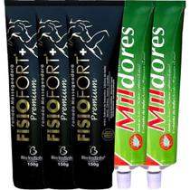 Kit 3 Pomada Massageadora Fisiofort Premium 150g + 2 Creme Para Massagem Mil Dores 100g