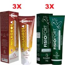 Kit 3 Pomada Milagrosa 150g + 3 Pomada Fisio Fort 150g