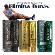 Kit 3 Pomadas Fisiofort Gold Premium Verde Original 450g Kit 3 Pomadas Fisiofort Gold Premium Verde Original 450g