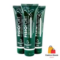 Kit 3 Pomadas Fisiofort Tradicional Verde Bio Instinto 150g