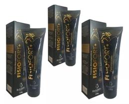 Kit 3 Pomadas Massageadora Fisiofort Premium Bio Instinto