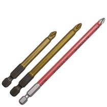 Kit 3 Ponta Bits PH2 70mm 90mm 127mm Titânio Ponteira Magnética Philips Parafusadeira Imã Antiderrapante Haste longa Mercantil Ecommerce