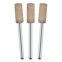 Kit 3 Ponta Montada 6Mm Couro Haste 3Mm Para Micro Retíficas