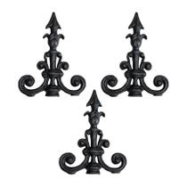 Kit 3 Ponteira Ponta De Lança Ferro N19 Grade Muro 23X18Cm