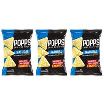 Kit 3 popps chips de pipoca natural com sal sem fritura 35g roots to go - sem gluten Kit 3 popps chips de pipoca natural com sal sem fritura 35g roots to go - sem gluten