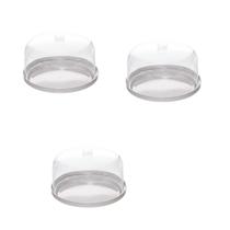 Kit 3 Porta Alimentos Queijeira Diamond 16,5x10 Cm