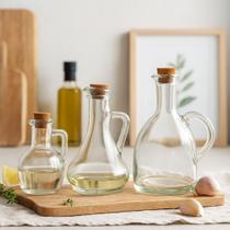Kit 3 Porta Azeite Galheteiro Vinagre em Vidro 180ml, 250ml e 580ml
